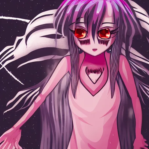 Prompt: Yandere, Creepy, Hell, Space, Abstract