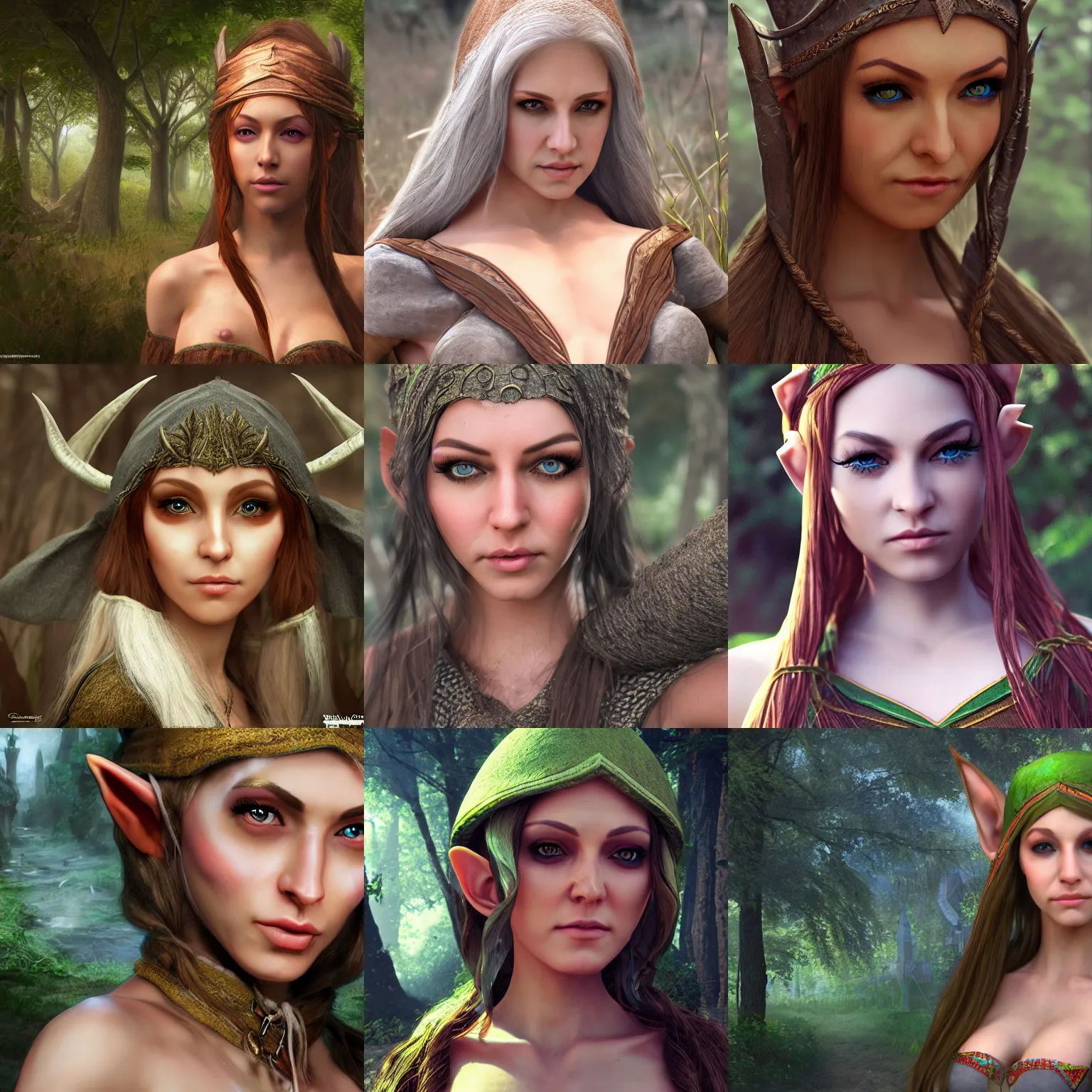 Prompt: cosplay of elven village girl (Jenna Haze), ultra realistic, 4k, trending on Artstation