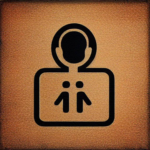 Prompt: bathroom sign man, digital art