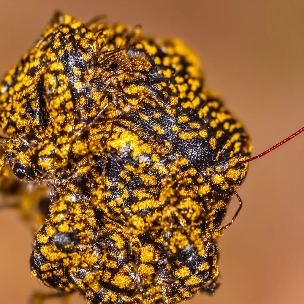 Prompt: macro photo of weird strange dangerous insect XF IQ4, 150MP, 50mm, F/1.4, ISO 200, 1/160s, natural light, Adobe Photoshop, Adobe Lightroom 4k UHD, HDR