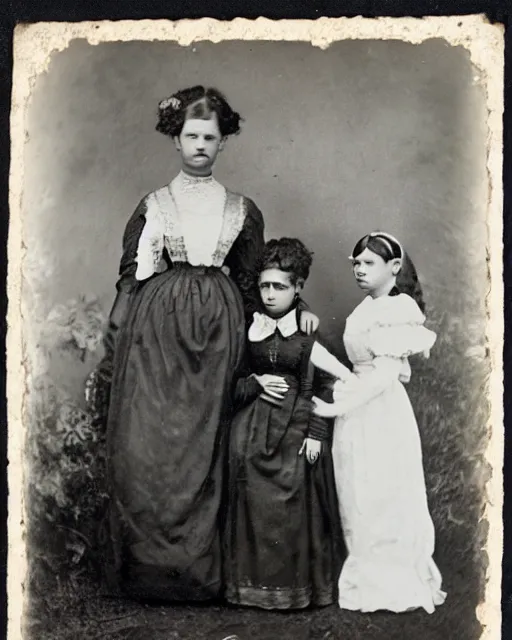 Image similar to a photo of a princess with her son and husband circa 1 8 8 3