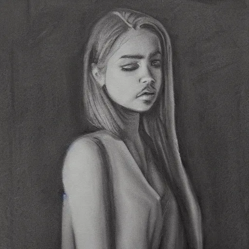 Prompt: charcoal painting