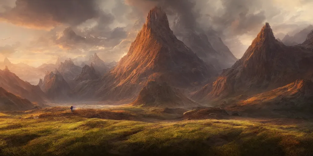 Prompt: Lively landscape of a beautiful national nature reserve realistic detailed digital art by Maxwell Boas Jessica Rossier Christian Dimi