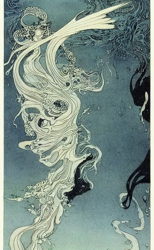 Image similar to the grime reaper of lost sand by kay nielsen