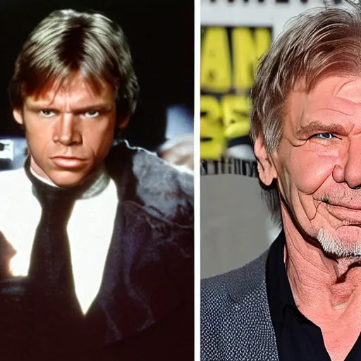 Image similar to mark hamill mixed with harrison ford