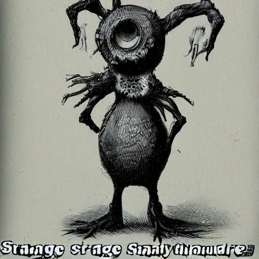 Image similar to a very strange odd and weird messy little creature with nightmare fuel