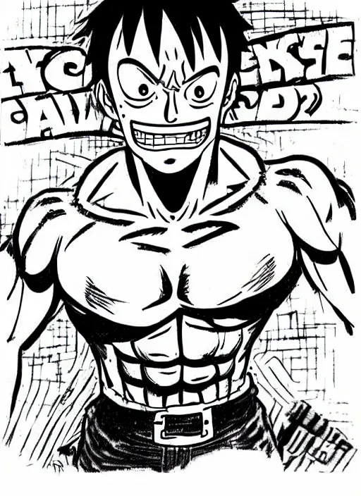 Image similar to dwayne johnson as character in one piece manga, sketch by eiichiro oda, amazing likeness. very detailed.