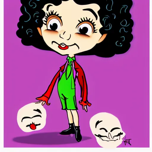 Image similar to dr. Frank n furter!! as a cute Betty boop cartoon