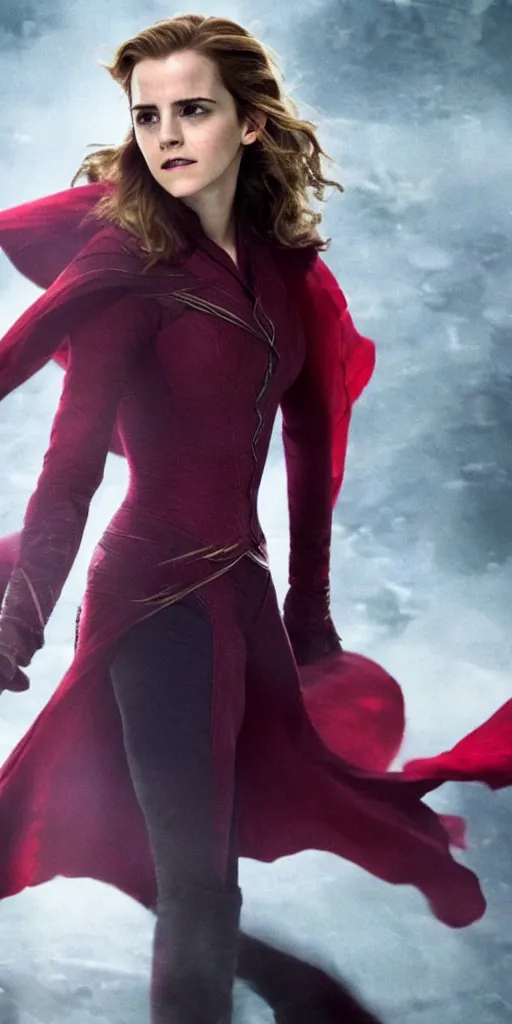 Image similar to Still of Emma Watson as Scarlett Witch