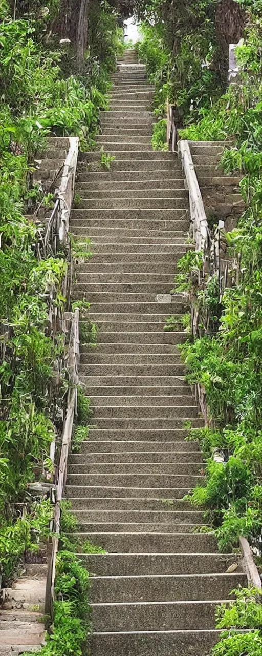 Image similar to Very beautiful stairs to the heaven