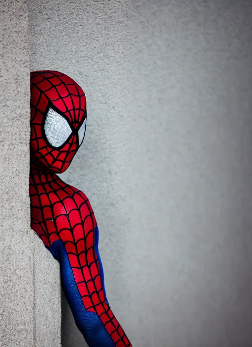 Image similar to photo of spiderman ,realistic 35mm, f/1.4, Golden Hour light, ,