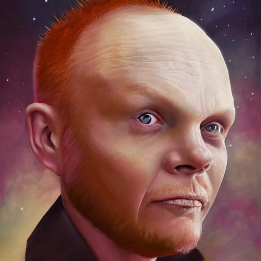 Image similar to Anna Dittmann painting of Bill Burr, trending on art station