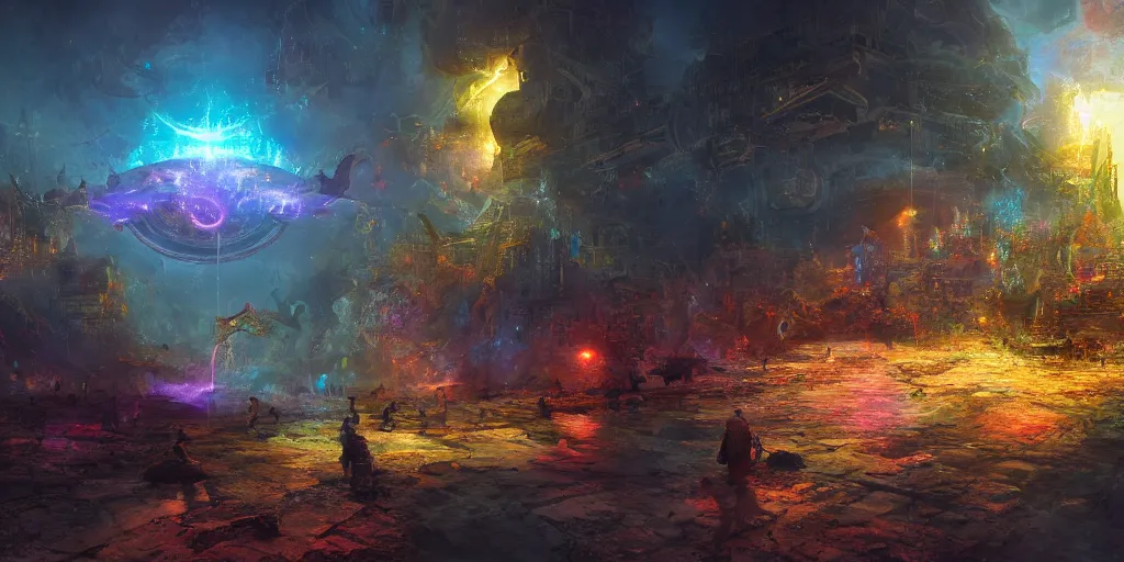Prompt: and this will be the day - - this will be the day when all of god's children will be able to sing with new meaning : ultrafine highly detailed hyper colorful illustration, sharp focus, rozalski, craig mullins, federico pelat, unreal engine highly rendered, global illumination, radiant light, intricate and detailed environment