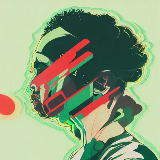 Image similar to profile picture by sachin teng, miami, organic painting, marijuana smoke, matte, hiphop, hard edges, energetic, 3 d shapes, asymmetrical, smoke, green, masterpiece