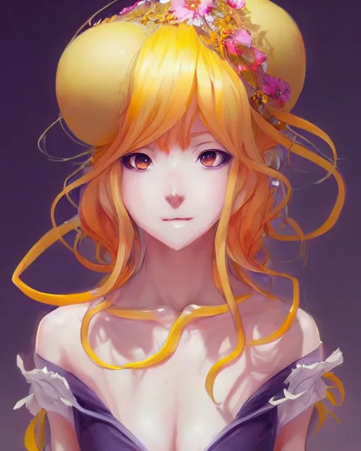 Image similar to character concept art of an anime goddess of lemons | | cute - fine - face, pretty face, realistic shaded perfect face, fine details by stanley artgerm lau, wlop, rossdraws, james jean, andrei riabovitchev, marc simonetti, and sakimichan, trending on artstation