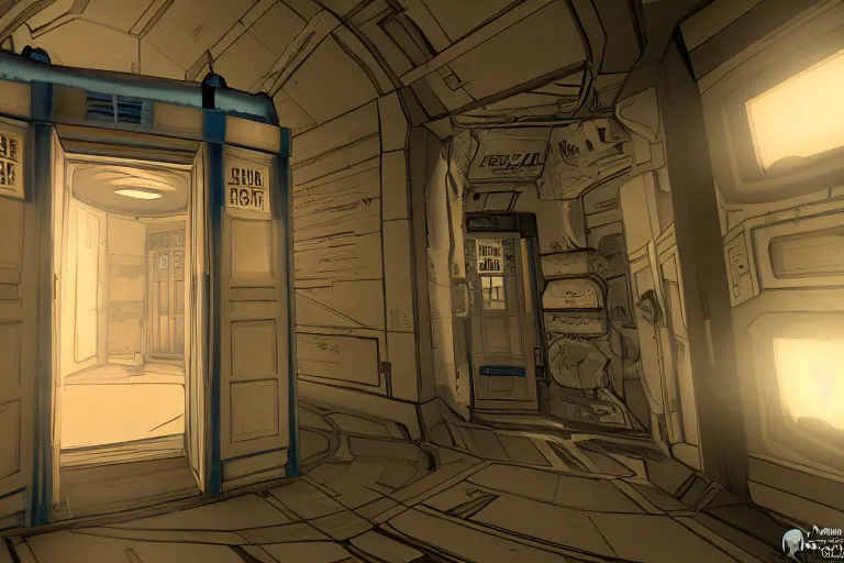 Image similar to tardis in portal 2