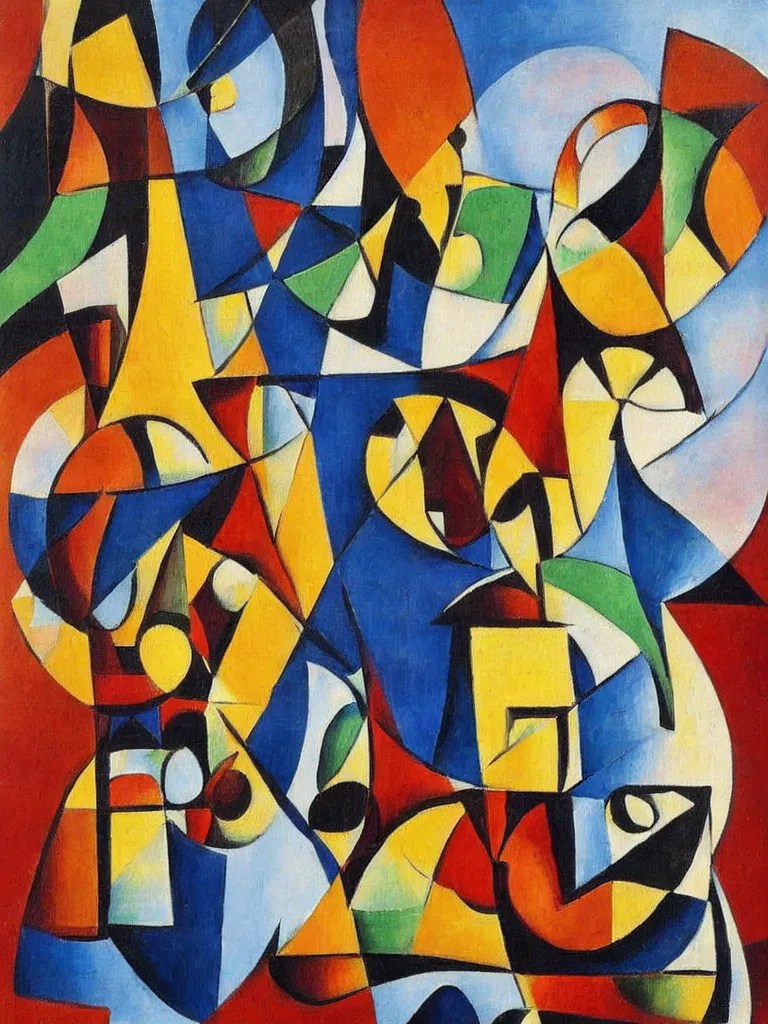 Image similar to a cubism painting by emilio pettoruti,