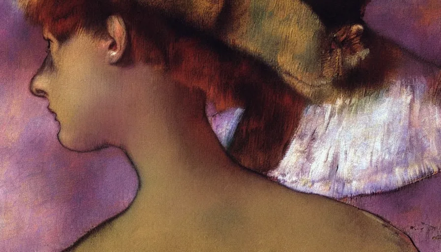 Prompt: high quality high detail painting by edgar degas, woman, hd