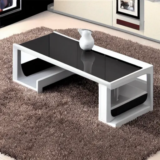 Prompt: 4d coffee table