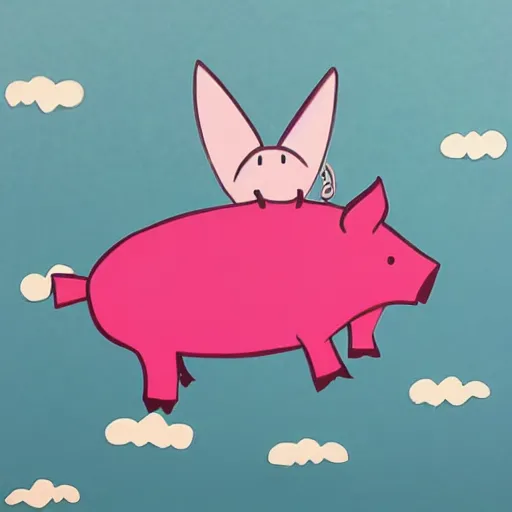 Image similar to happy flying pig