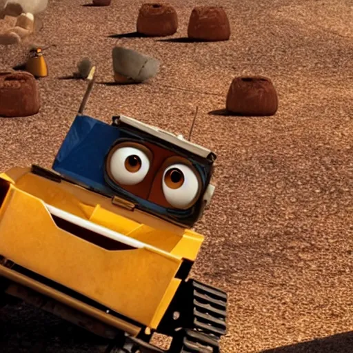 Prompt: still of xavi hernandez in wall • e ( 2 0 0 8 )