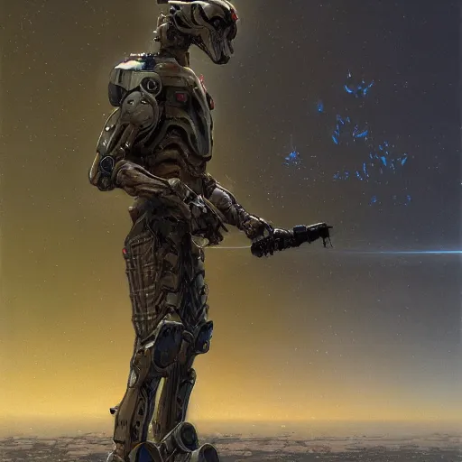 Image similar to exoskeleton suit mech armor hd, realistic anthropomorphic shiba inu, fantasy science fiction, glowing electric aura, by donato giancola and greg rutkowski and wayne barlow and zdzisław beksinski, realistic face, visible face, digital art, artstation, symmetry