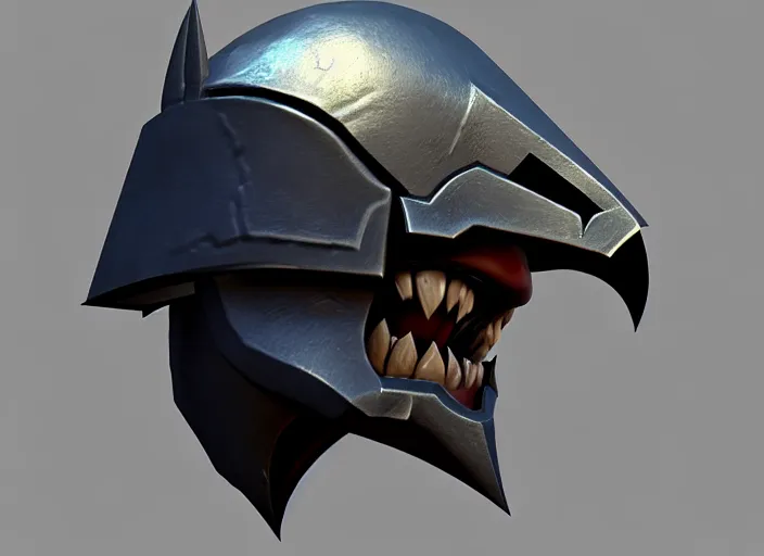 Image similar to dark knight cavalryman head, stylized stl, 3 d render, activision blizzard style, hearthstone style, darksiders art style, greg rutkowski style