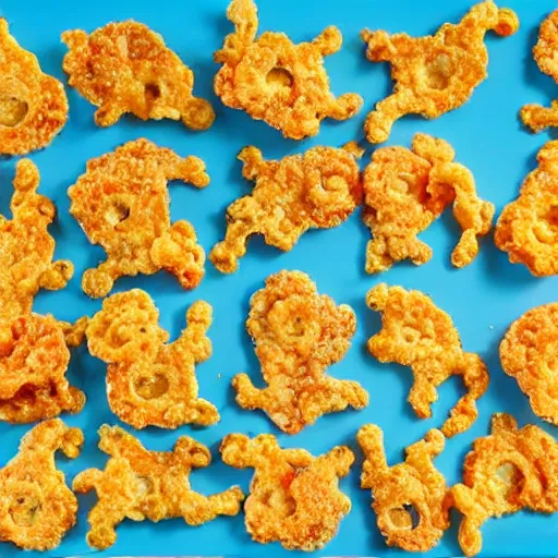 Image similar to pork rind snack in the style of Spongebob Squarepants