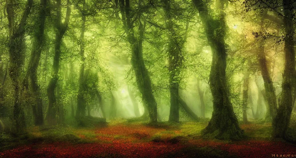 Image similar to Enchanted and magic forest, by 500px