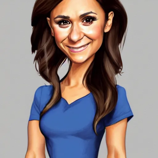 Image similar to Cartoon caricature of Nina Dobrev