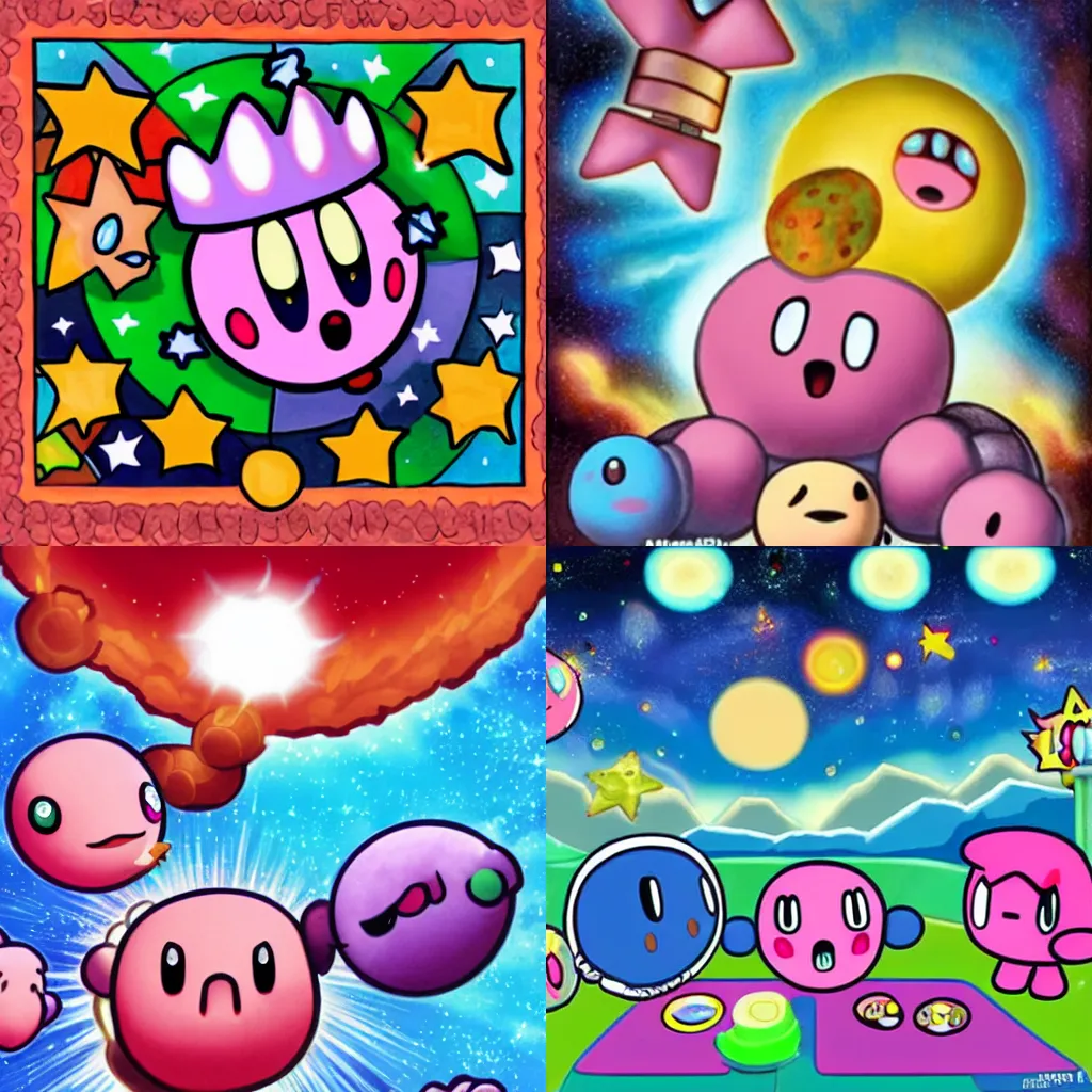 Prompt: kirby eating the universe