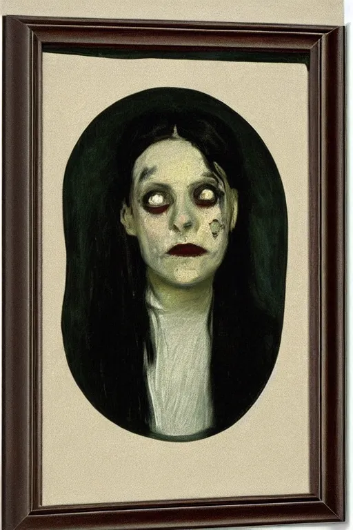 Image similar to portrait of a crying wednesday addams by walter sickert, john singer sargent, and william open