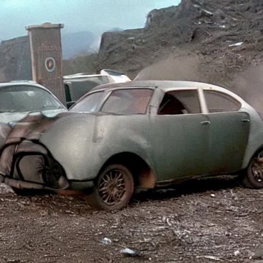 Prompt: film still, Martin Heidegger car in Cars(2005) suits