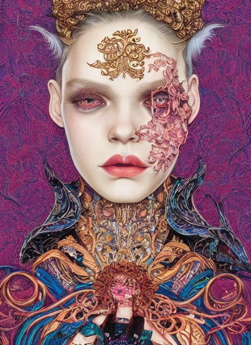 Image similar to fashion portrait :: by Martine Johanna and Chie Yoshii and Kenneth Willardt and Casey Weldon :: ornate, dynamic, particulate, rich colors, intricate, harper's bazaar, elegant, highly detailed, centered, artstation, smooth, sharp focus, octane render, 3d