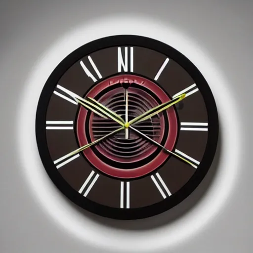 Image similar to a wall clock designed by Ron arad