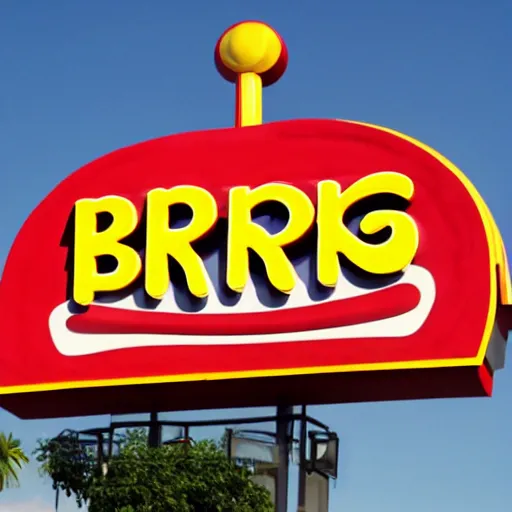 Image similar to burger king sign, funny jumbled letters