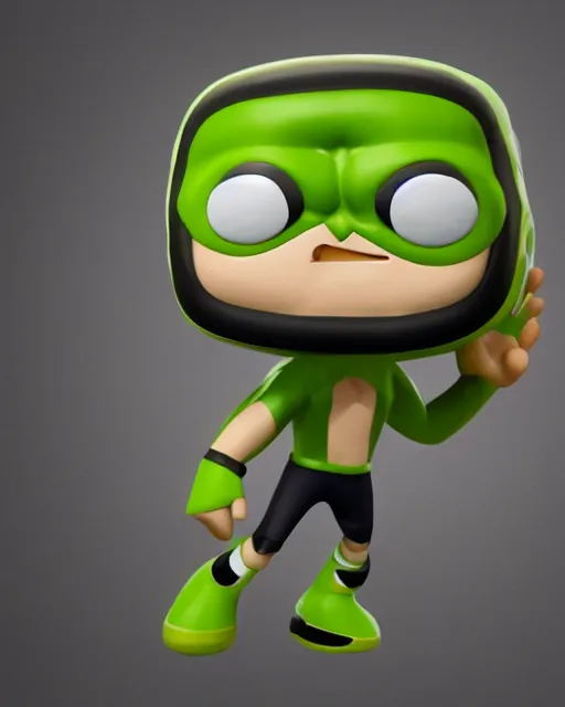 Image similar to full body 3d render of Ben 10 as a funko pop, studio lighting, white background, blender, trending on artstation, 8k, highly detailed