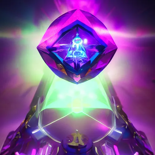 Image similar to purple powerful magic mana symbol, crystal and cybernetic structure, epic legends game icon, stylized digital illustration, radiating, a glowing aura, global illumination, ray tracing, hdr, unreal engine, octane render, trending on arstation, by ian pesty and katarzyna bek - chmiel