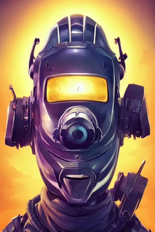 Image similar to epic mask helmet robot ninja portrait stylized as fornite style game design fanart by concept artist gervasio canda, behance hd by jesper ejsing, by rhads, makoto shinkai and lois van baarle, ilya kuvshinov, rossdraws global illumination radiating a glowing aura global illumination ray tracing hdr render in unreal engine 5