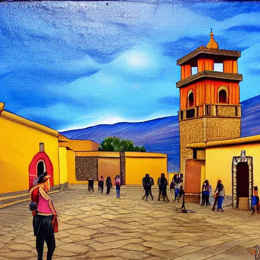 Prompt: Arequipa painting, realistic, award winning