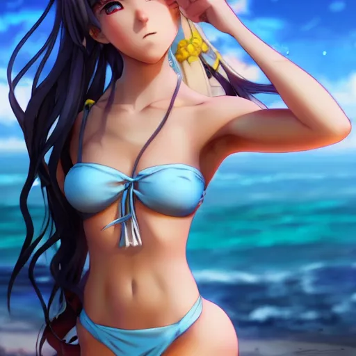 Bikini Anime Fox Girl Beach Stock Illustration 2214858313 | Shutterstock-demhanvico.com.vn