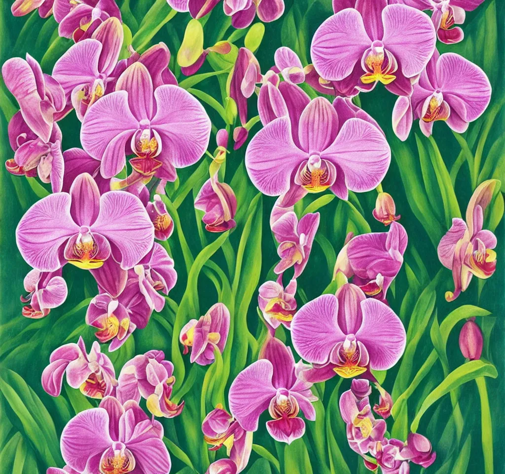 Image similar to orchid splendid, by georgia o keeffe