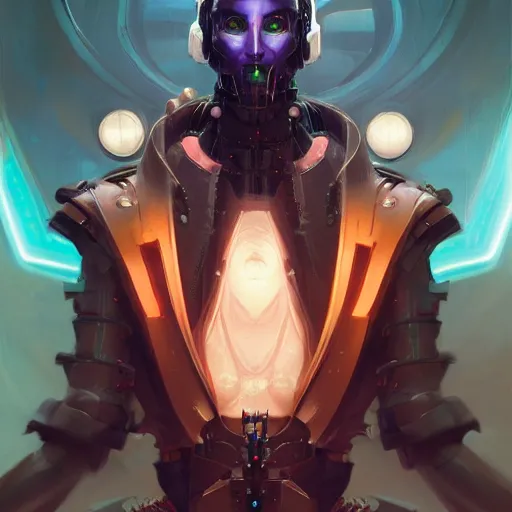 Image similar to portrait of a malevolent cybernetic villain, cyberpunk concept art by pete mohrbacher and artgerm and wlop and greg rutkowski and deathburger, digital art, highly detailed, intricate, sci-fi, sharp focus, Trending on Artstation HQ, deviantart, unreal engine 5, 4K UHD image