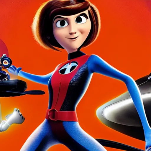 Image similar to elastigirl finds ratchet and clank in the incredibles 2 movie