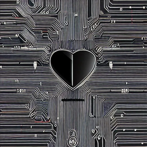 Image similar to “the heart of the machine, beautiful emotional objects, sleek complex design by Vladislav Ociacia”