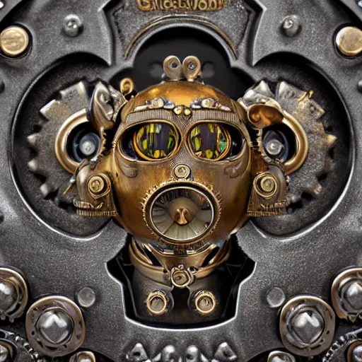 Image similar to A steampunk pikachu made from ornate engraved full plate armor and gears, macro shot by Justin Gerard, unreal engine, physically based rendering