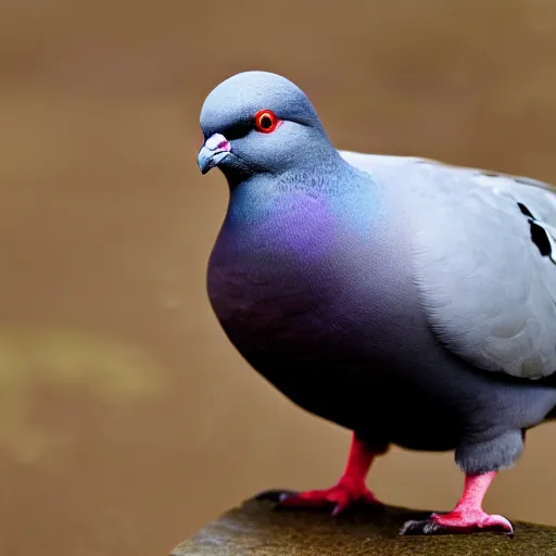 Prompt: a pigeon that looks like mike tyson