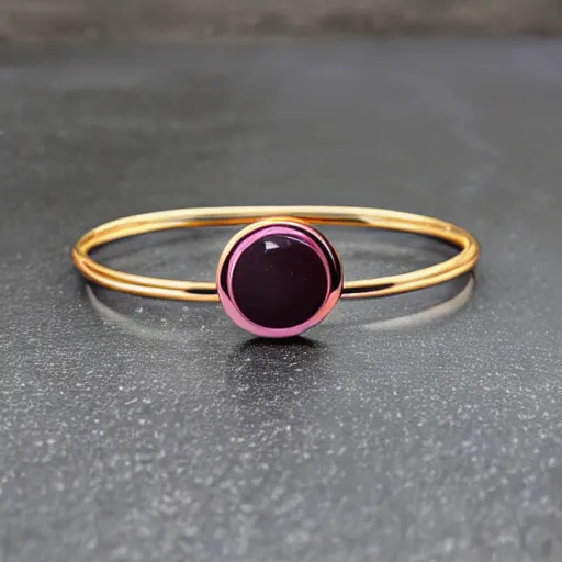 Image similar to 4K Gold collar , Single Center sinister gem pink gem, Shungite Bangle, Mineral and Gold Jewelry, Product Photography