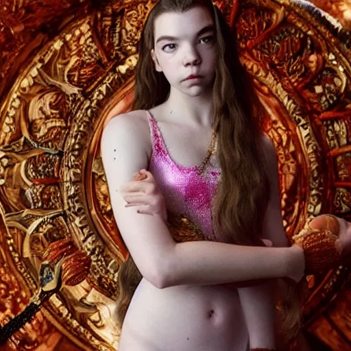 Prompt: anya taylor - joy as venus, exclusive photography
