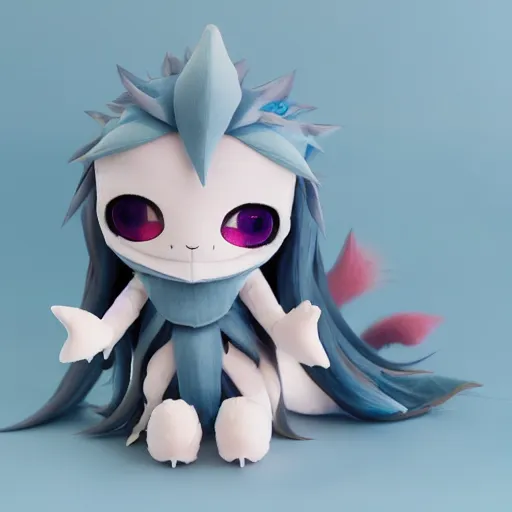 Prompt: cute fumo plush of the lonely creature from the depth of the seas, abyss dweller, chibi, vray